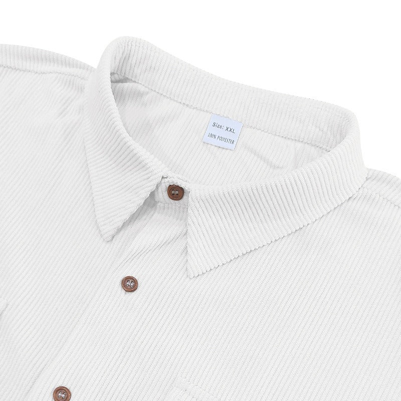 Schweres Cord-Arbeitshemd für Herren – 2025 Sommer-Freizeitoberteil mit entspannter Passform | YH-OB20