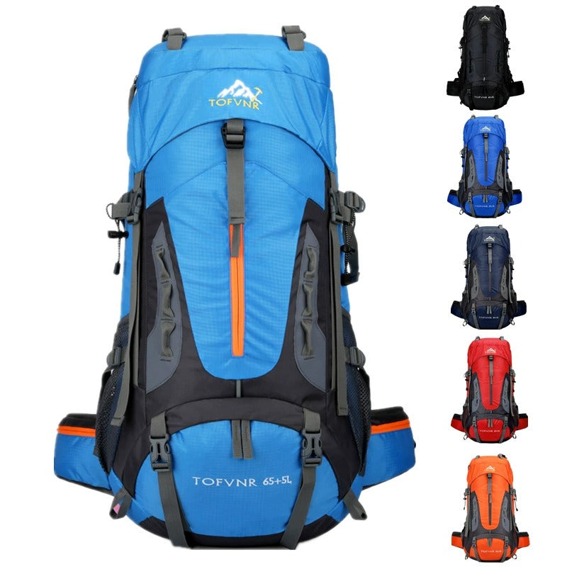 65+5L Outdoor-Wanderrucksack – Wasserdichter Trekkingrucksack mit großem Fassungsvermögen, Reflektorstreifen und erweiterbarem Design | 2201 