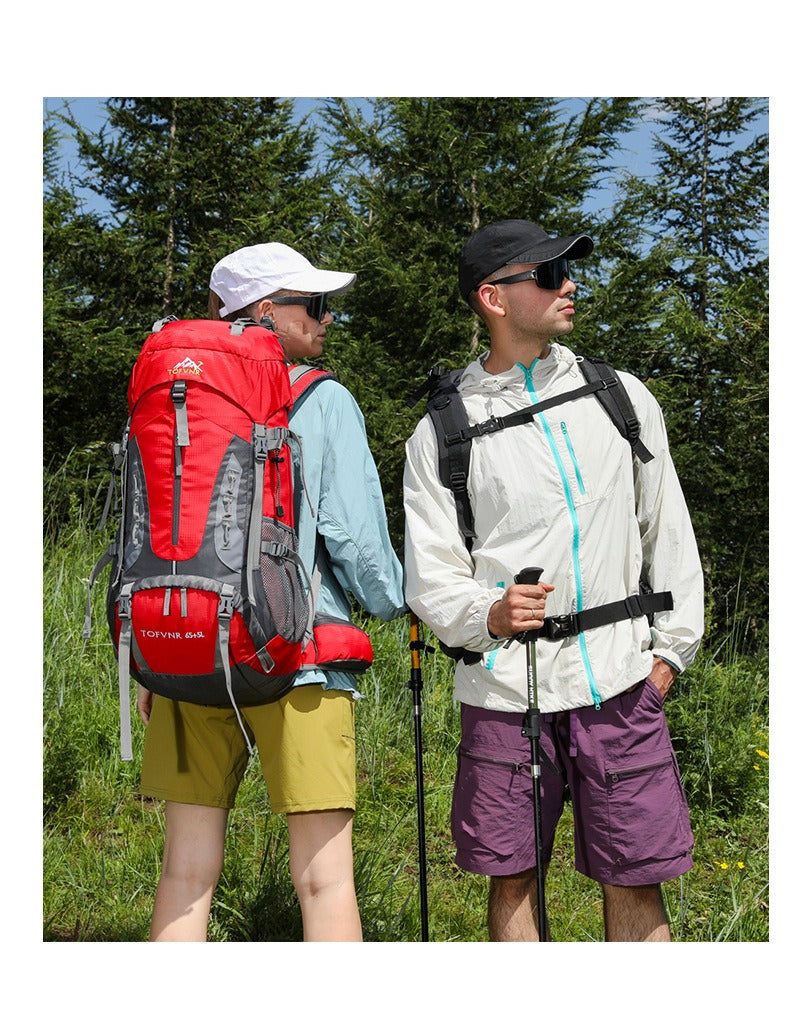 65+5L Outdoor-Wanderrucksack – Wasserdichter Trekkingrucksack mit großem Fassungsvermögen, Reflektorstreifen und erweiterbarem Design | 2201 