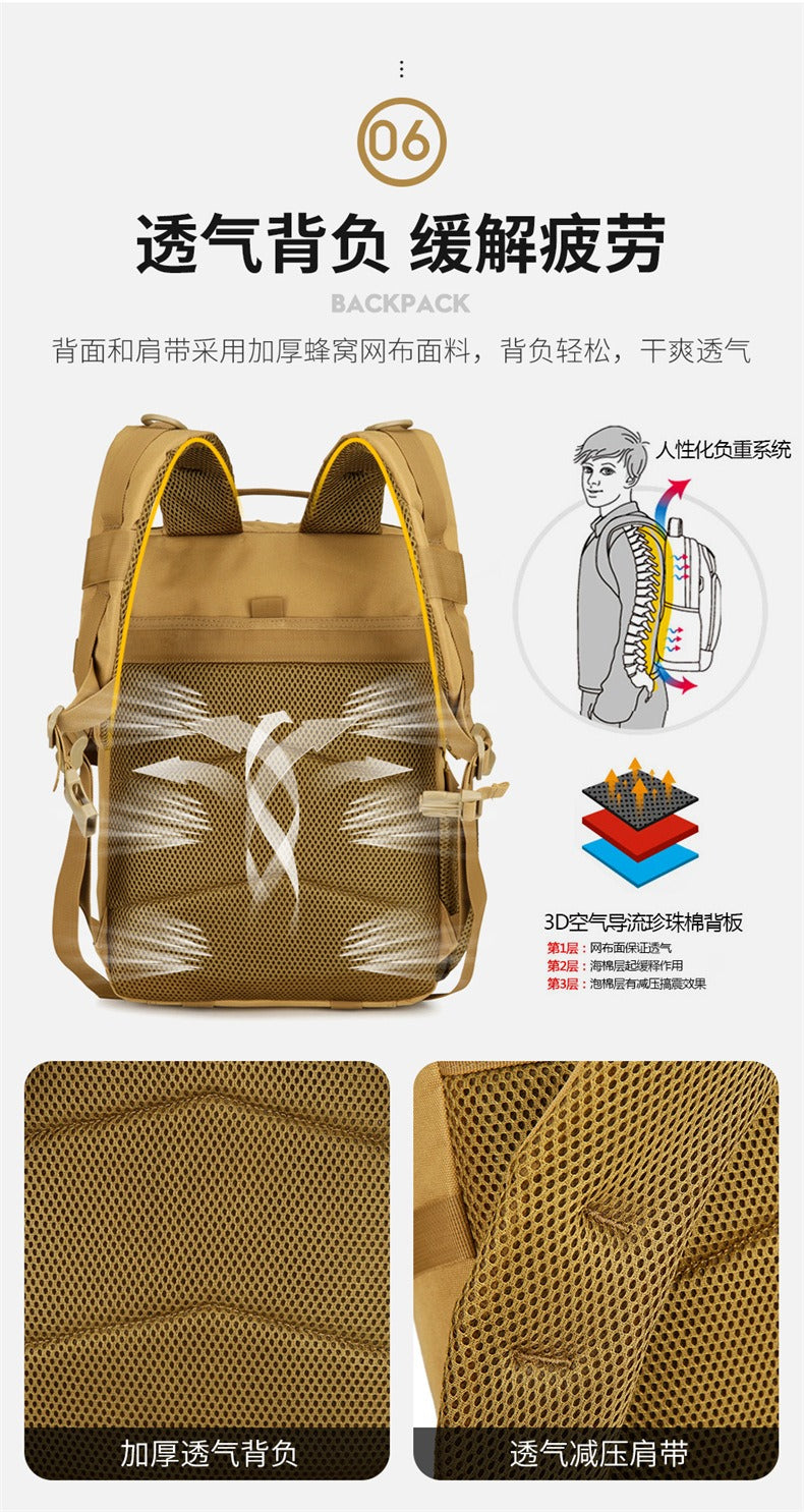 Vanaheimr Taktischer Outdoor-Rucksack – Multifunktionaler Wander- und Reise-Tagesrucksack für Männer und Frauen | 22810 