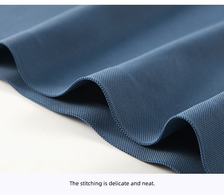 Herren Sommer Nahtloses T-Shirt Aus Eisseide Einfarbig Kurzarm Lässiges Stretch-Poloshirt | Y678 