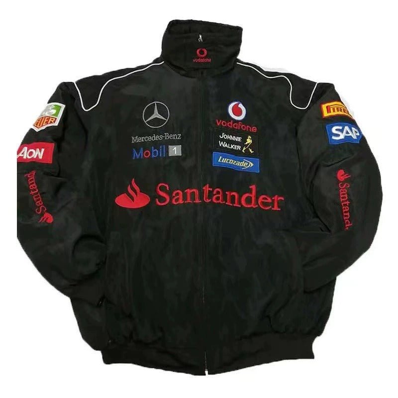 F1 Ferrari bestickte Rennanzugjacke im Retro-Stil, Motorradjacke für Frühling und Herbst | AL776286320703 