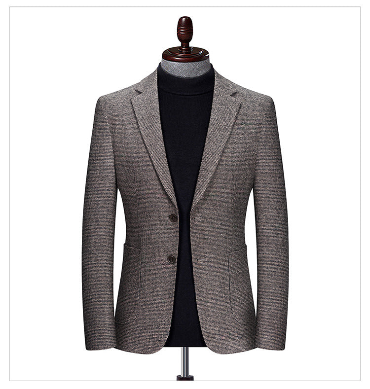Men's Wool Blend Suit Blazer | 2025 Autumn Winter Premium Business Suit Jacket | Mid-Weight Formal Office Wear | 2513-398