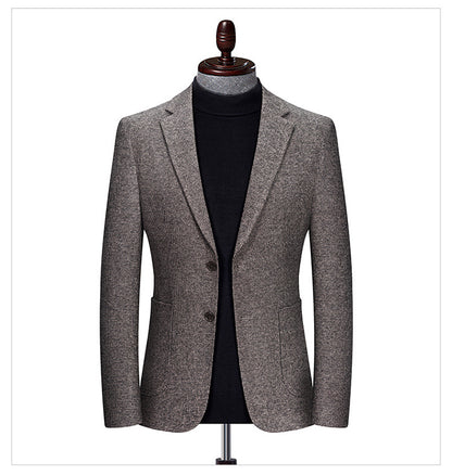 Men's Wool Blend Suit Blazer | 2025 Autumn Winter Premium Business Suit Jacket | Mid-Weight Formal Office Wear | 2513-398