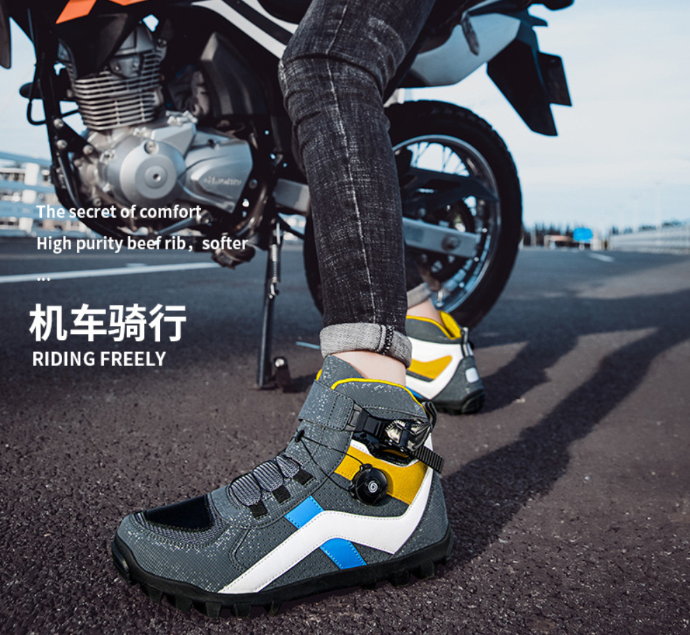 Motorcycle Riding Shoes | Unisex All-Season Urban Street Bike Boots | Casual Biker Sneakers | JC-1988