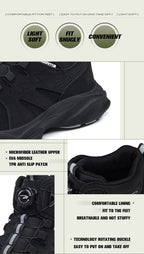 Men's Steel Toe Winter Safety Shoes Microfiber Leather Boots Anti-Smash Non-Slip Work Shoes | 7926