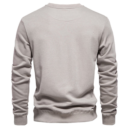 Winter Thickness Pullover O-Neck Solid Color Long Sleeve Warm Slim Sweater | HD156