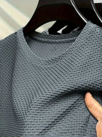 Herren-T-Shirt mit Bambusstreifen, kurzärmelig, atmungsaktiv, dehnbar, für den Sommer, Freizeitkleidung | 115 CSF 