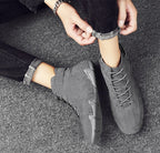 Flache kurze Herrenstiefel, Modetrend, Outdoor, echte, lässige Martin-Stiefeletten | 88377 