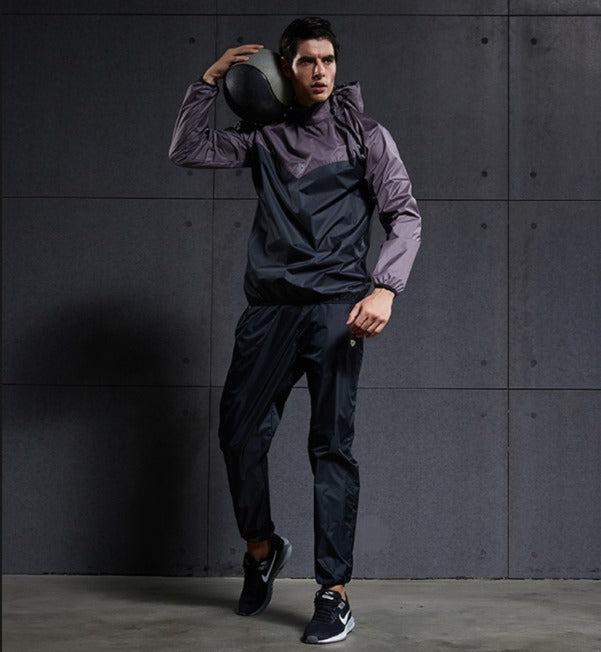 Hochwertiger Saunaanzug für Herren, Saunajacke, Hose, Trainingsanzüge fürs Fitnessstudio | TC2882 