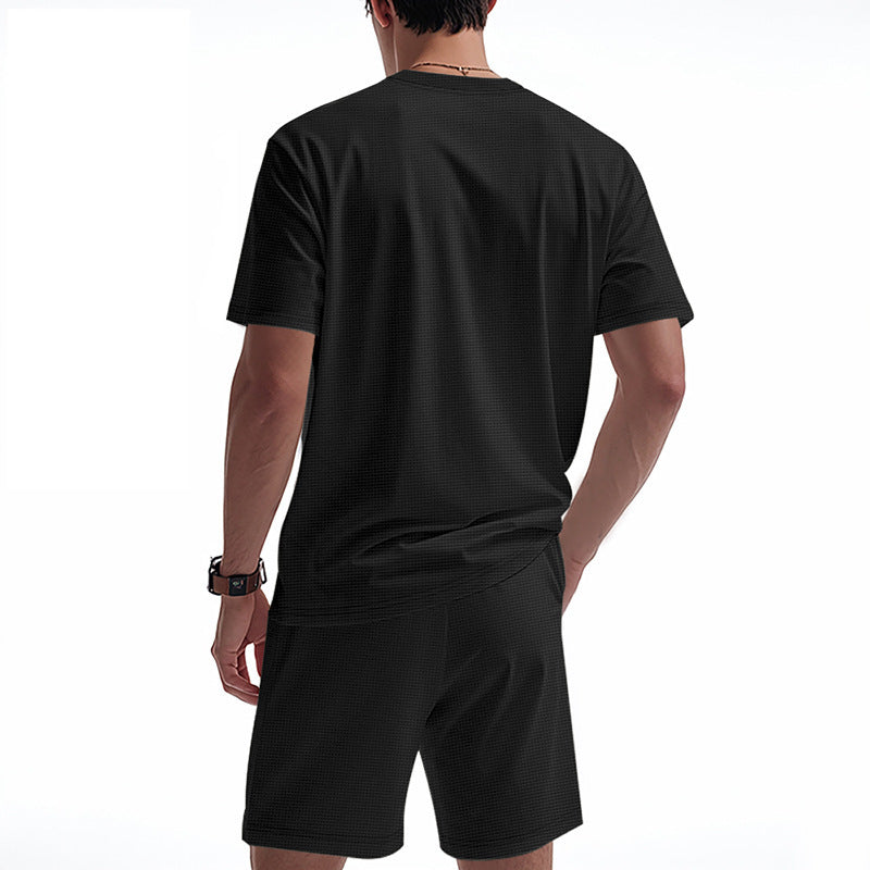 Herren-Lounge-Set mit Waffelstruktur – 2025 Frühling/Sommer, lässiges zweiteiliges Outfit | CY20 