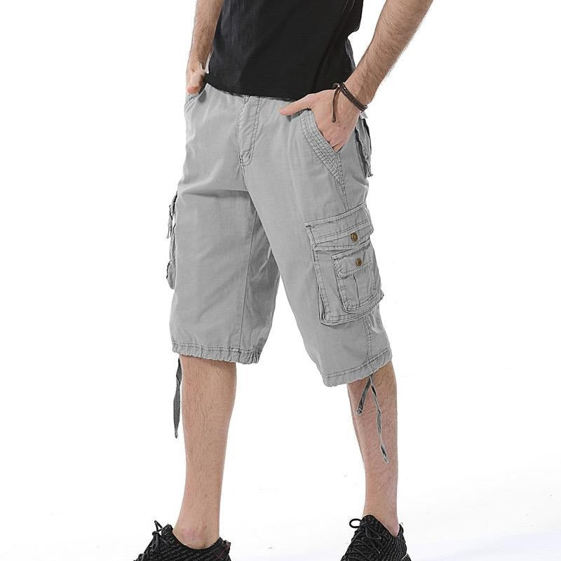 Übergröße Herren Cargo Combat Shorts Baumwolle Vielseitige Halbhose Twill Knie 3/4 Short Große Größe Taille von 36" - 48" | A082