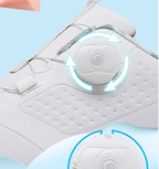 Unisex Golf Shoes with Rotating Buckle Closure Waterproof Spike less Golf Sneakers Casual Athletic Shoes X19