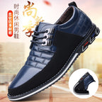 Herren-Derby-Schuhe im britischen Stil mit Karomuster, rutschfeste Leder-Loafer, Mokassins, Hochzeitsschuhe |