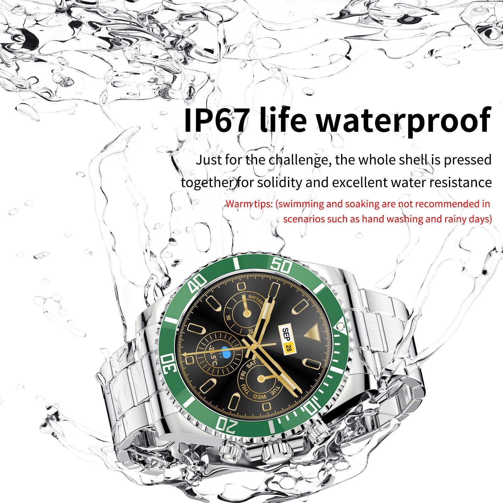 Herrenuhr Stahlarmband BT Call Smart Watch Rolex Style Business Sports Smart Watch | AW-12 