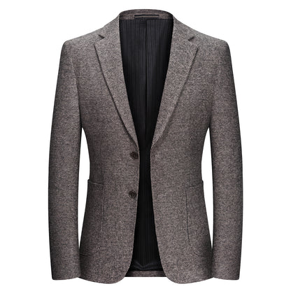 Men's Wool Blend Suit Blazer | 2025 Autumn Winter Premium Business Suit Jacket | Mid-Weight Formal Office Wear | 2513-398