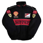 F1 Ferrari bestickte Rennanzugjacke im Retro-Stil, Motorradjacke für Frühling und Herbst | AL776286320703 