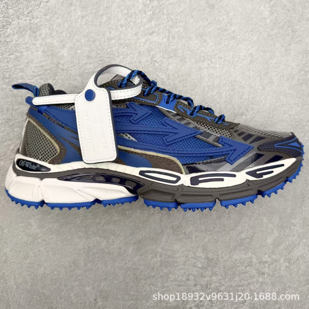 Off-White Premium Chunky Dad Sneakers Unisex Thick-Sole Casual Shoes Arrow Design Height-Increasing Trainers