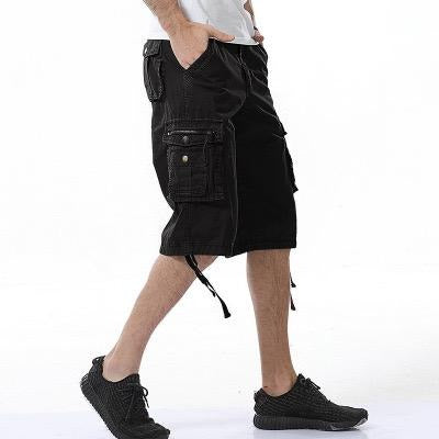 Übergröße Herren Cargo Combat Shorts Baumwolle Vielseitige Halbhose Twill Knie 3/4 Short Große Größe Taille von 36" - 48" | A082