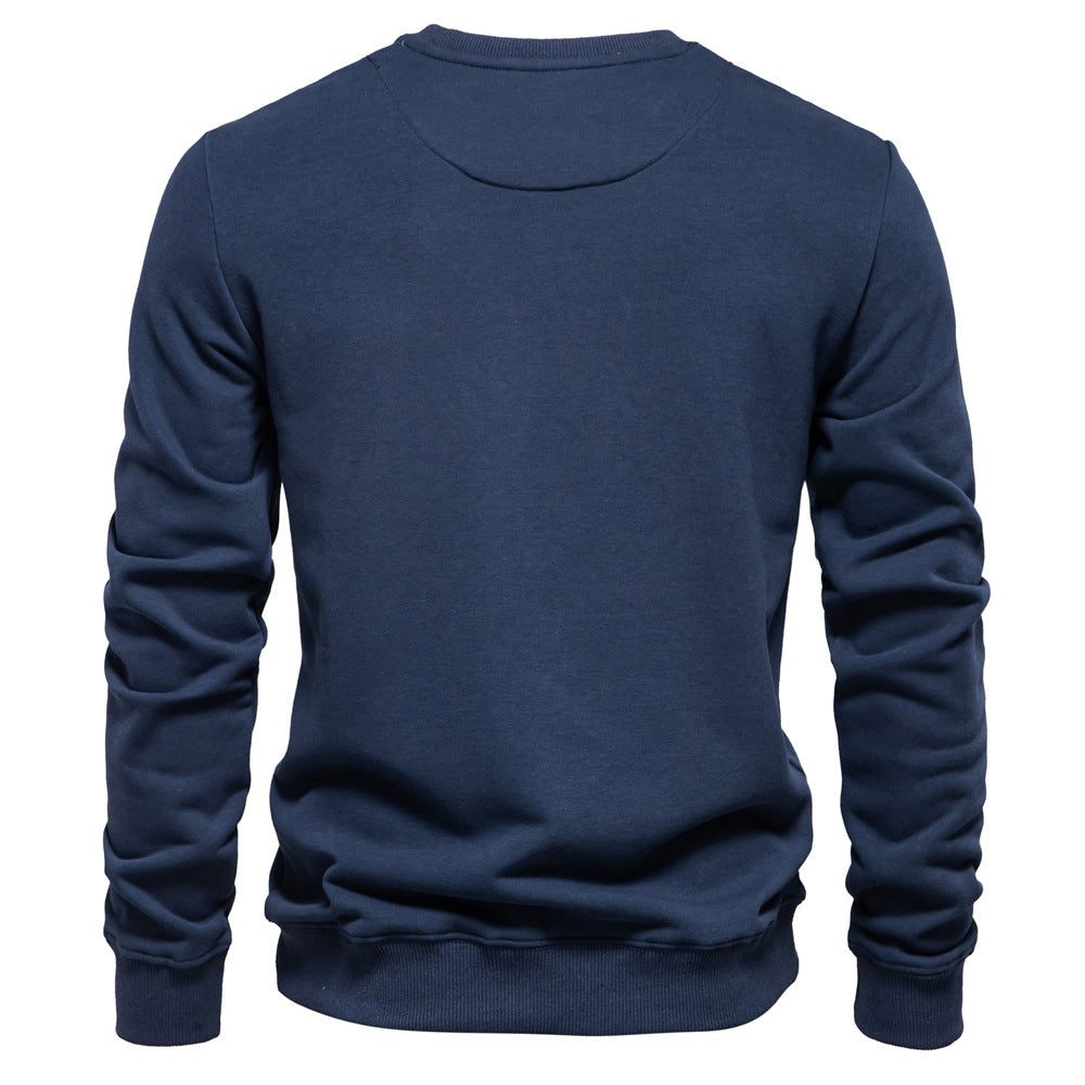 Winter Thickness Pullover O-Neck Solid Color Long Sleeve Warm Slim Sweater | HD156