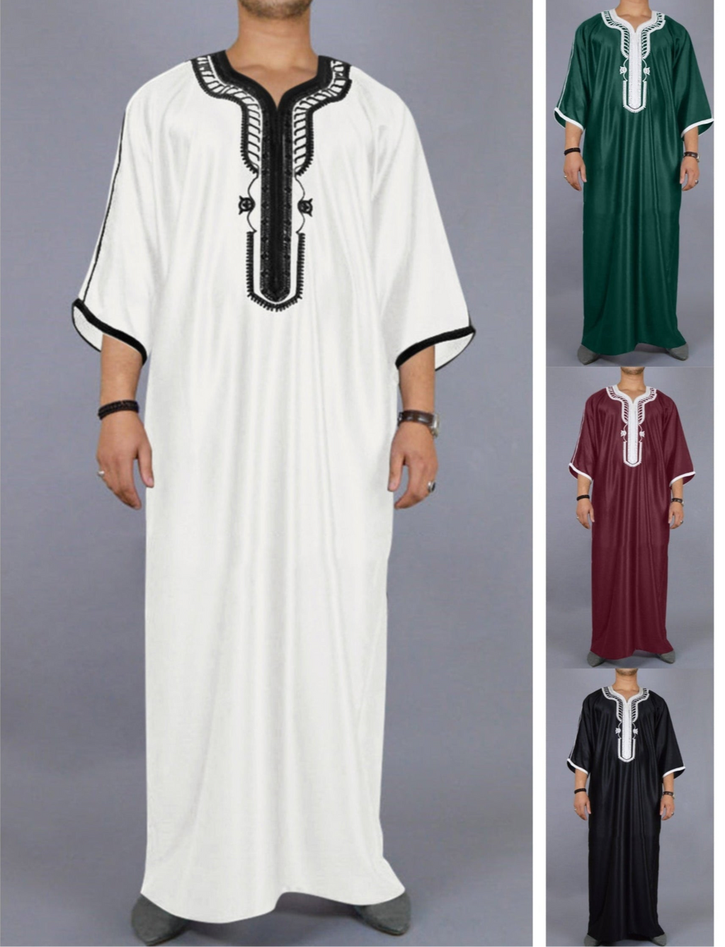 Locker sitzende muslimische Robe, schlichte und bequeme traditionelle Kleidung für Männer | 1138242 