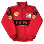 F1 Ferrari bestickte Rennanzugjacke im Retro-Stil, Motorradjacke für Frühling und Herbst | AL776286320703 