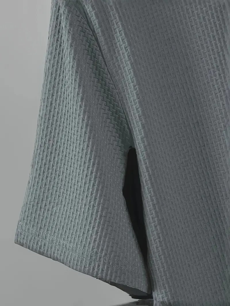 Herren-T-Shirt mit Bambusstreifen, kurzärmelig, atmungsaktiv, dehnbar, für den Sommer, Freizeitkleidung | 115 CSF 