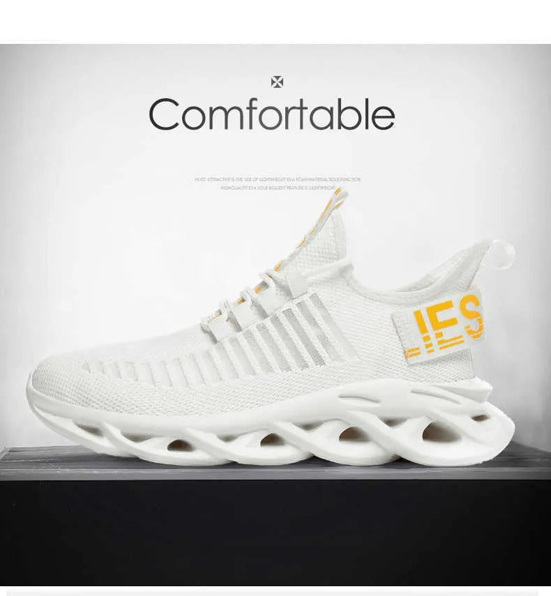 Atmungsaktive Strick-Sneaker zum Spazierengehen, leichte Sportschuhe, bequeme Low-Top-Sport-Turnschuhe | G101 