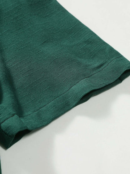 Einfarbiges Herrenhemd mit Revers und kurzen Ärmeln im Business-Casual-Sommerstil | CCS05 