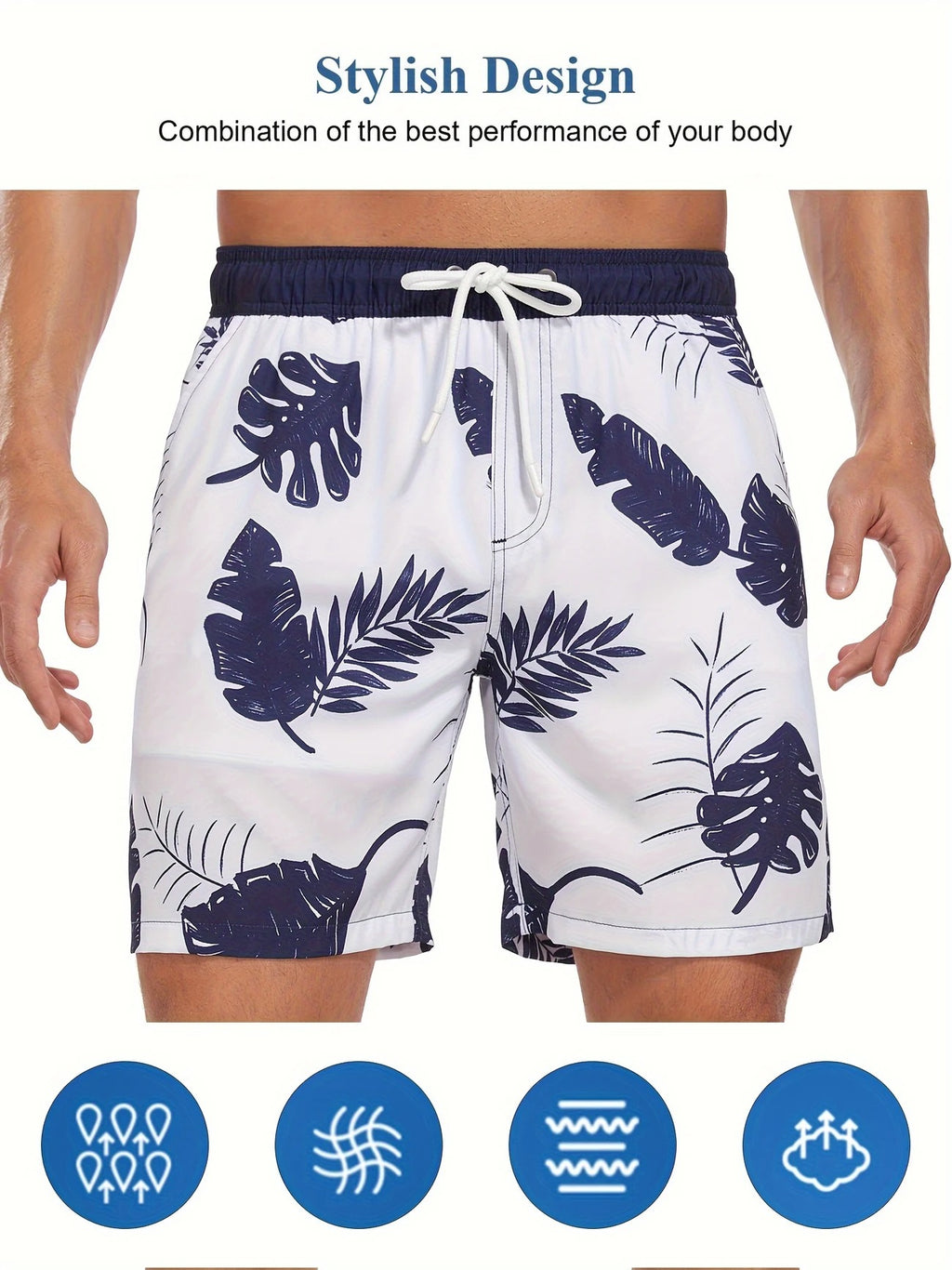 Schnelltrocknende Sommer-Strandshorts für Herren, mit Milchseide gefütterte Badehose für Männer | 265SCTK 