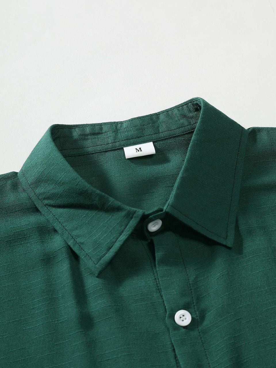 Einfarbiges Herrenhemd mit Revers und kurzen Ärmeln im Business-Casual-Sommerstil | CCS05 