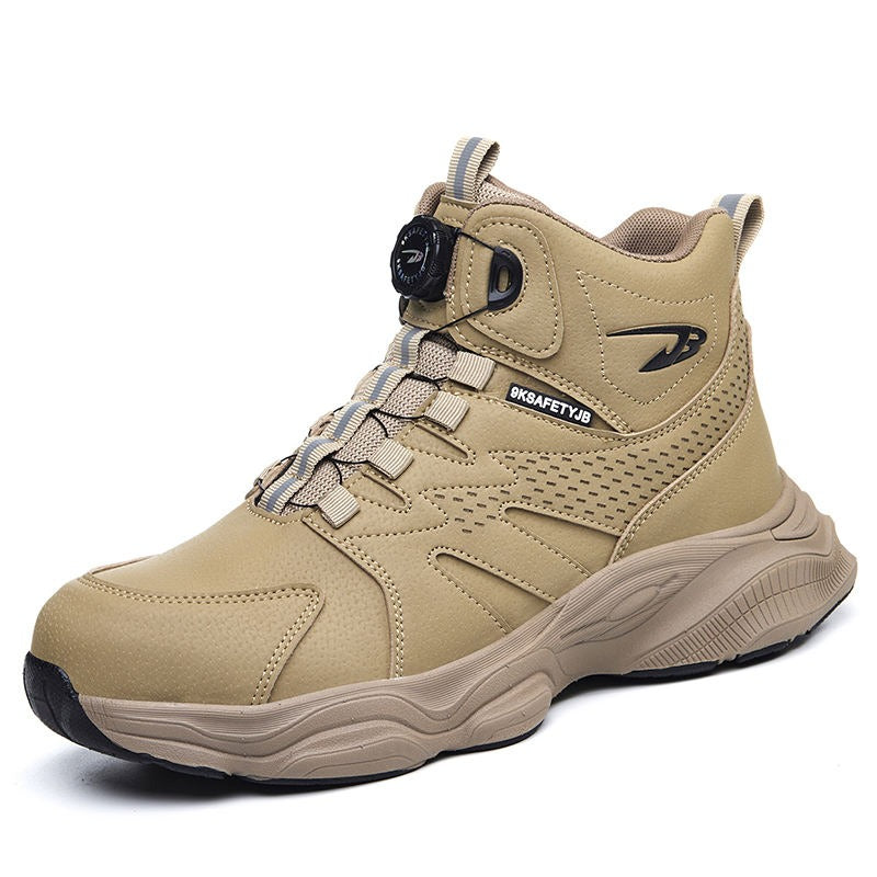 Men's Steel Toe Winter Safety Shoes Microfiber Leather Boots Anti-Smash Non-Slip Work Shoes | 7926