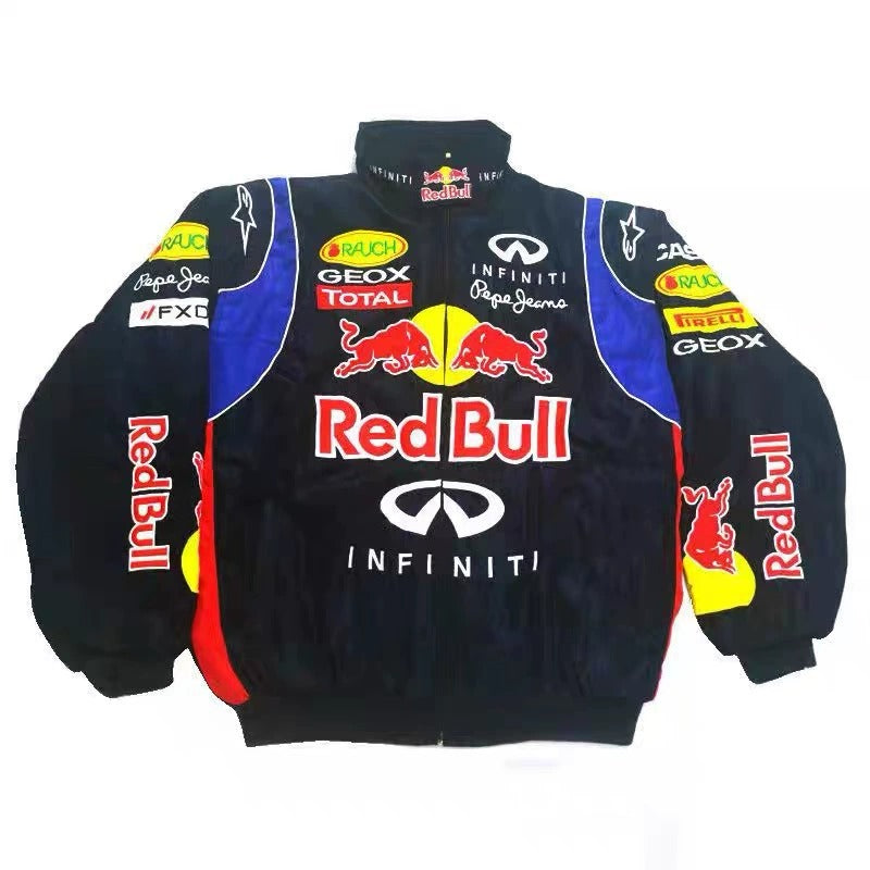F1 Ferrari bestickte Rennanzugjacke im Retro-Stil, Motorradjacke für Frühling und Herbst | AL776286320703 