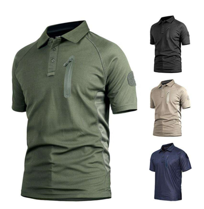Combat Quick-Dry Tactical Polo Atmungsaktives Kurzarm-Sommershirt für Outdoor-Aktivitäten |