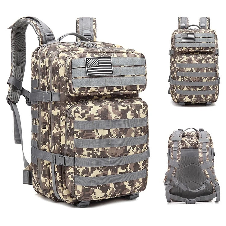 Neue Trending Tragbare Molle Tasche 45L Berg Reise Gepäck Oxford Taktische Rucksack 