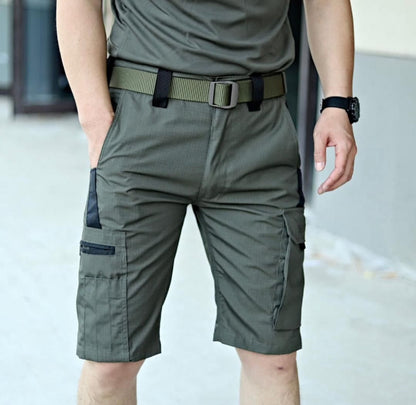 Short de travail cargo pour homme avec plusieurs poches pour course à pied, entraînement, randonnée, pantalon tactique imperméable | RSP01 