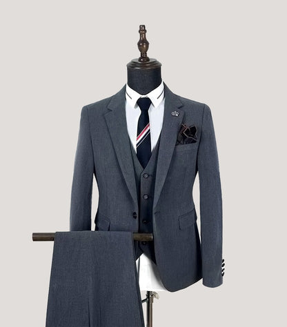 Ensemble de costume 3 pièces pour homme Sharp &amp; Tailored Slim Fit à simple boutonnage, blazer, pantalon et gilet pour mariage | HC69 