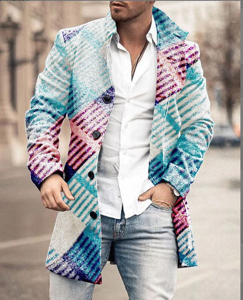 Hochwertiger Herren Wollmantel Winter Schöner neuer Designmantel | K5 