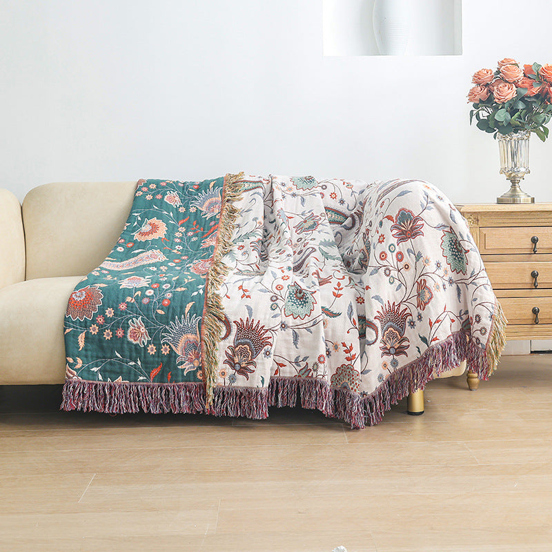 Gewebte Baumwoll-Überwurfdecke, moderne Schlichtheit, Tagesdecke und Sofadecke | YENLN05 