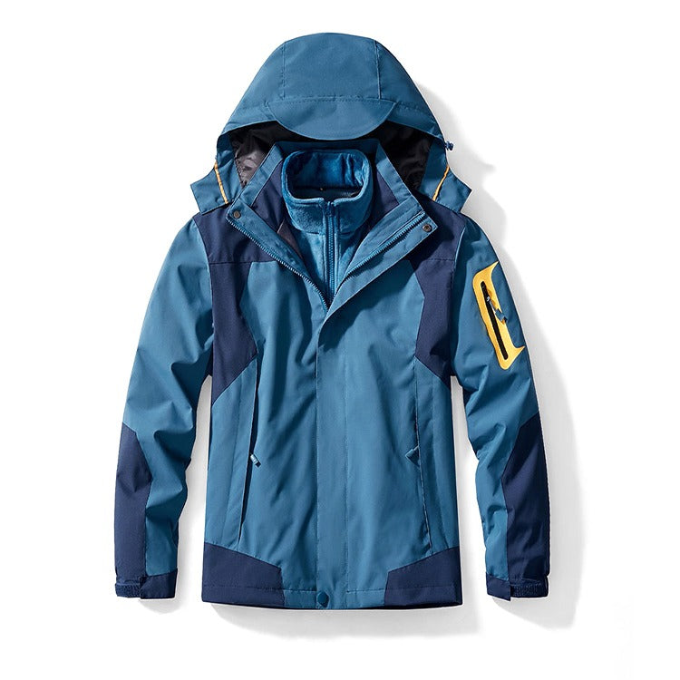 Unisex Wintersport Wandern Bergfüllung Baumwolle Polarfleece Drei-in-Eins Outdoor Wanderjacke | 