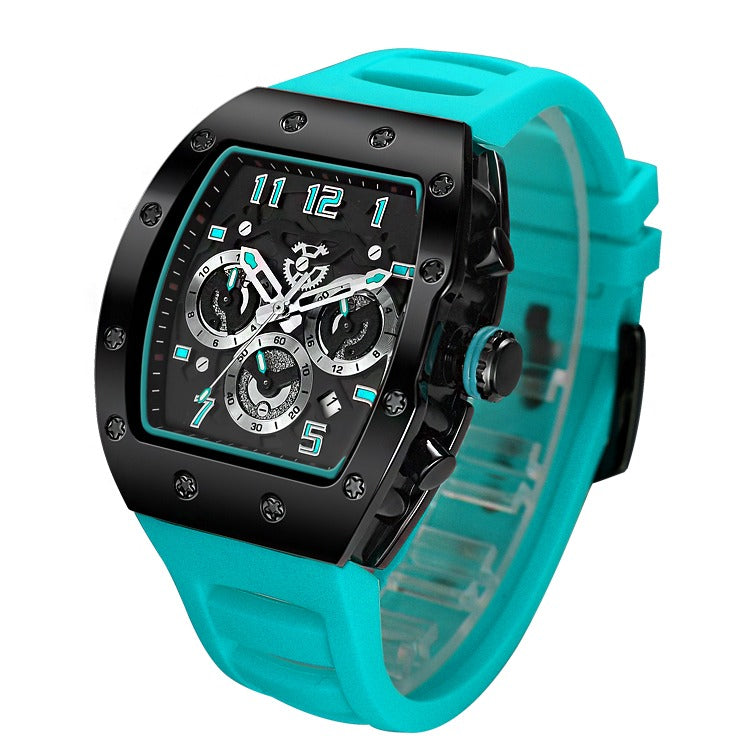 Luxus-Herrenuhr in Weinfassform, wasserdicht, vollautomatisch, mechanisch | G5867 