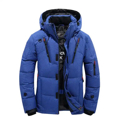 Men's Parka Duck Down Jacket Winter Coat Thick Hooded Puffer Hiking Warm Jacket | 1987