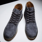 Britische Retro-Lederstiefeletten für Herren, modische Thermo-Outdoor-Schuhe | 8916 