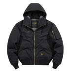 Herren Bomberjacke mit Kapuze Luxusjacke Motorrad Vintage Jacke | 8021 