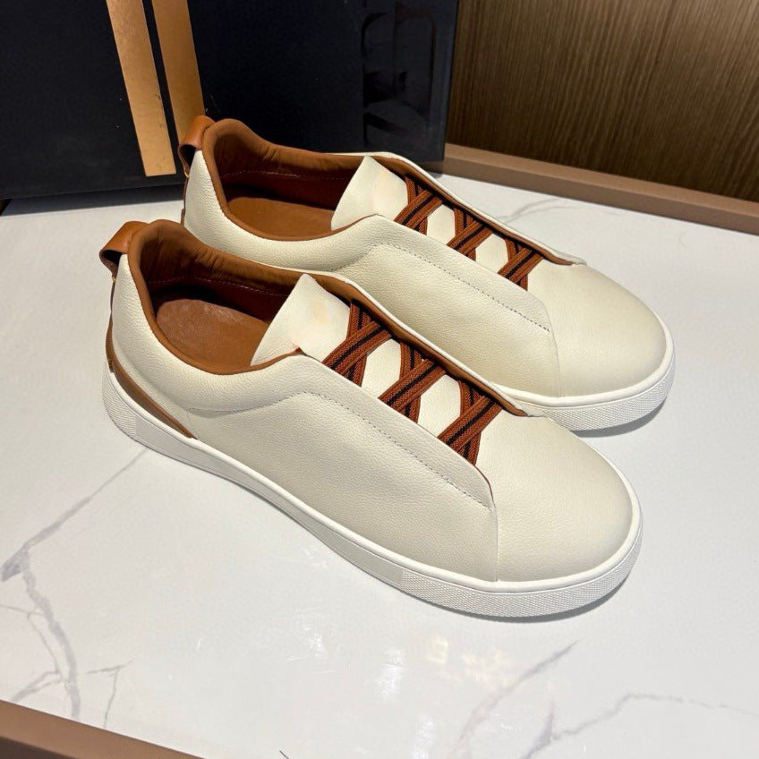 New Genia European Men's Loafers | Genuine Leather Slip-On Sneakers | Premium Casual Driving Shoes | 8611