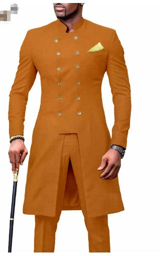 Herren Zweireiher Smoking Anzug Hochzeit Bräutigam Slim Jacke + Hose | 1873