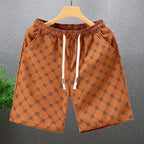 Herren Polyester Casual Shorts mit Taschen Sommer Strand Bedruckte Shorts | Hk081 