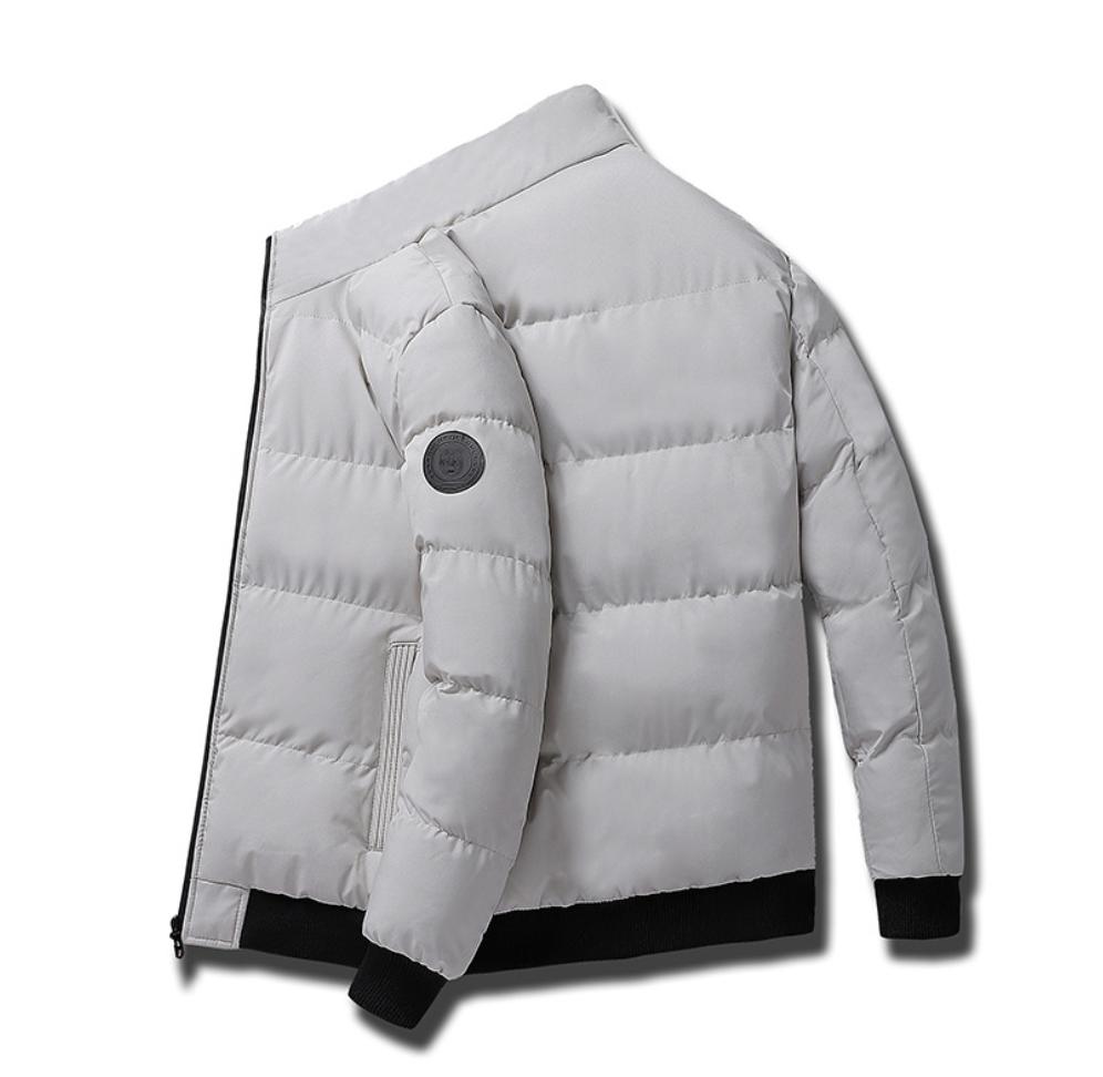 Dicke Winter-Daunenjacke für Herren – Warmer Baumwollmantel mit Stehkragen für europäische Winter 8668 