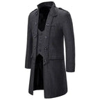Herren Zweireihiger Trenchcoat Slim Fit Formelle Jacke Zweireihiger Mantel Herren | YF18 1812 