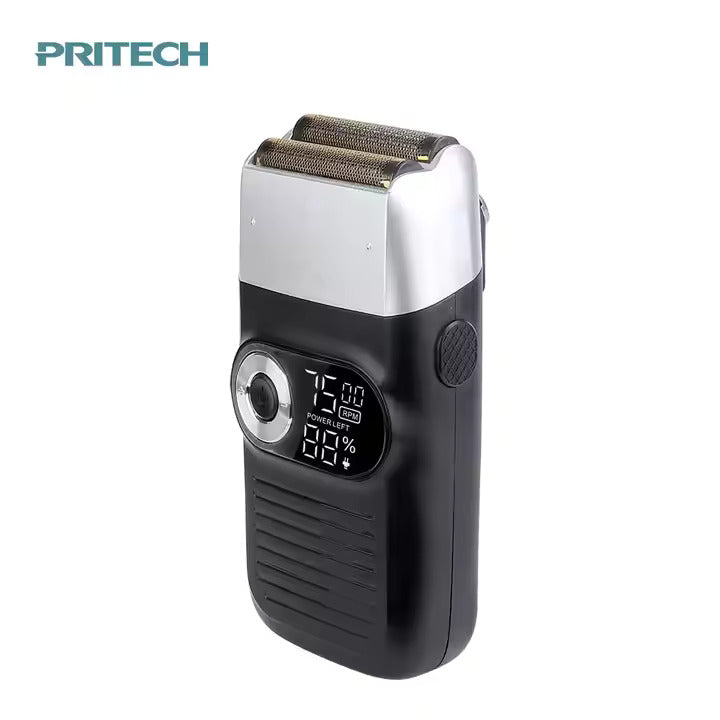 PRITECH 2-in-1 Electric Hair Trimmer LCD Display USB Rechargeable Waterproof Bald Head Shaver for Men | RSM-1699